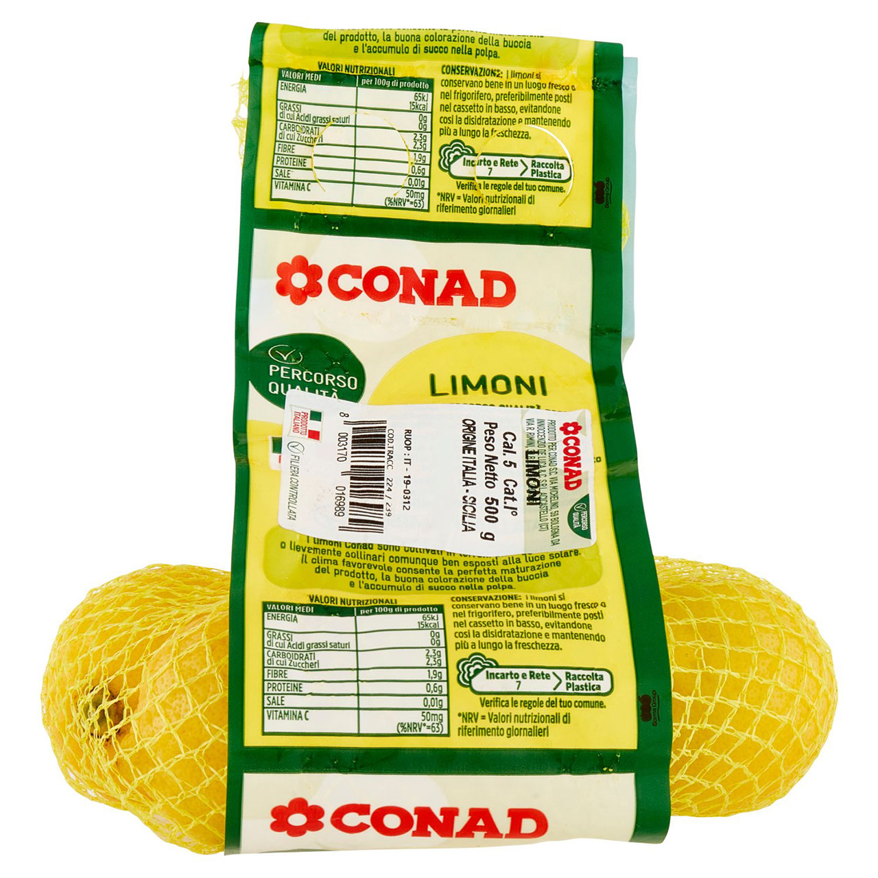 Limoni Femminello 0,500 kg Conad in vendita online