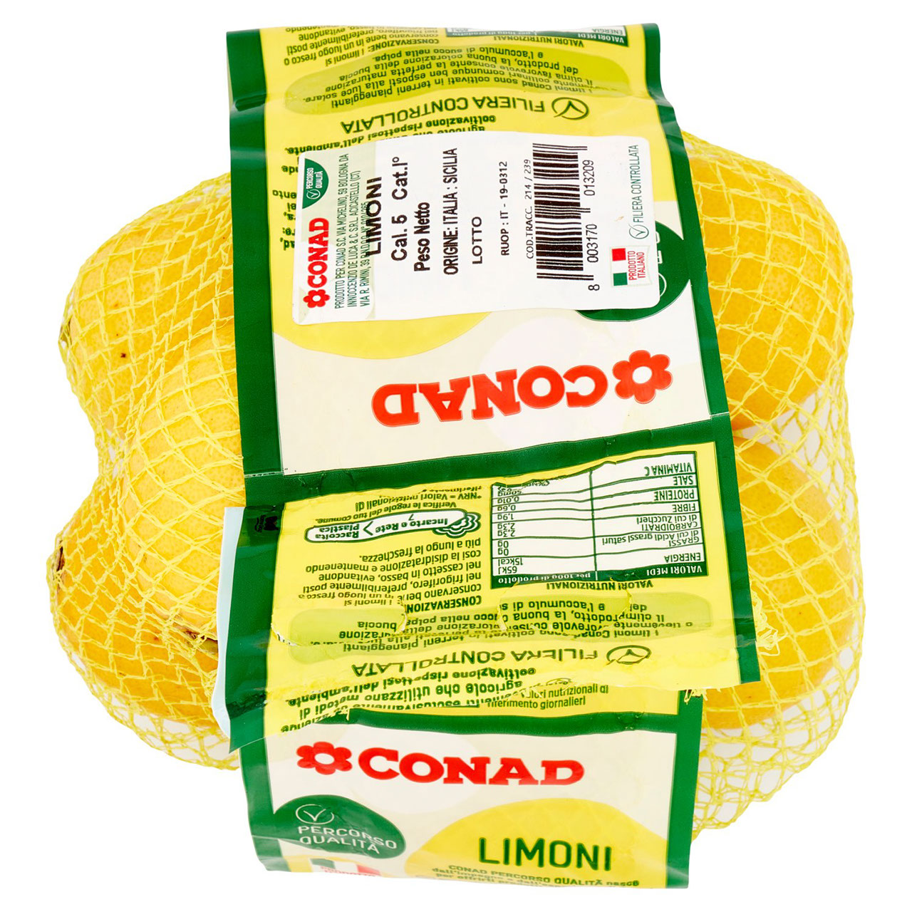 Limoni Femminello 0,700 kg Conad in vendita online