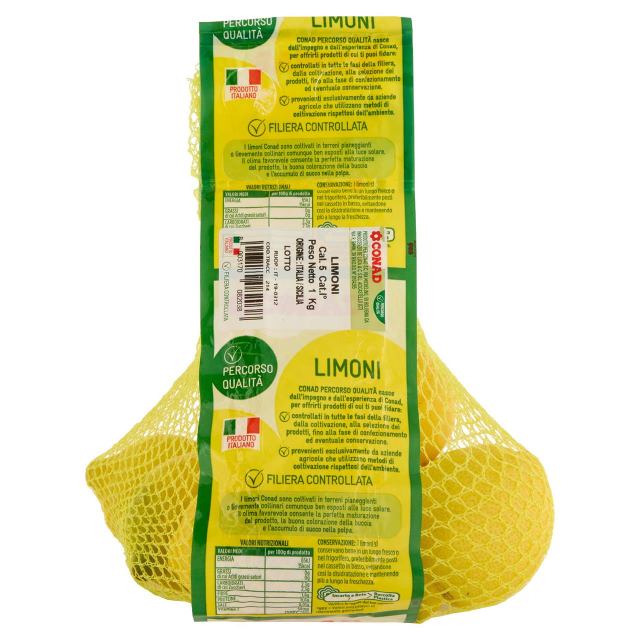 CONAD Percorso Qualità Limoni Italia Sicilia Cal. 5 1 kg