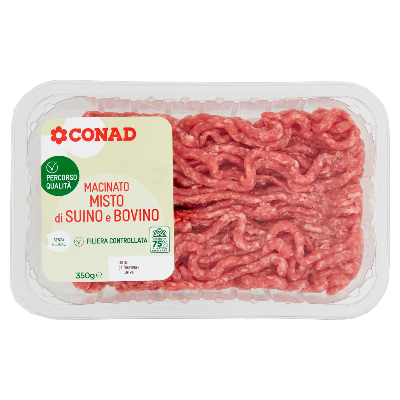 CONAD Percorso Qualità Macinato Misto di Suino e Bovino 350 g