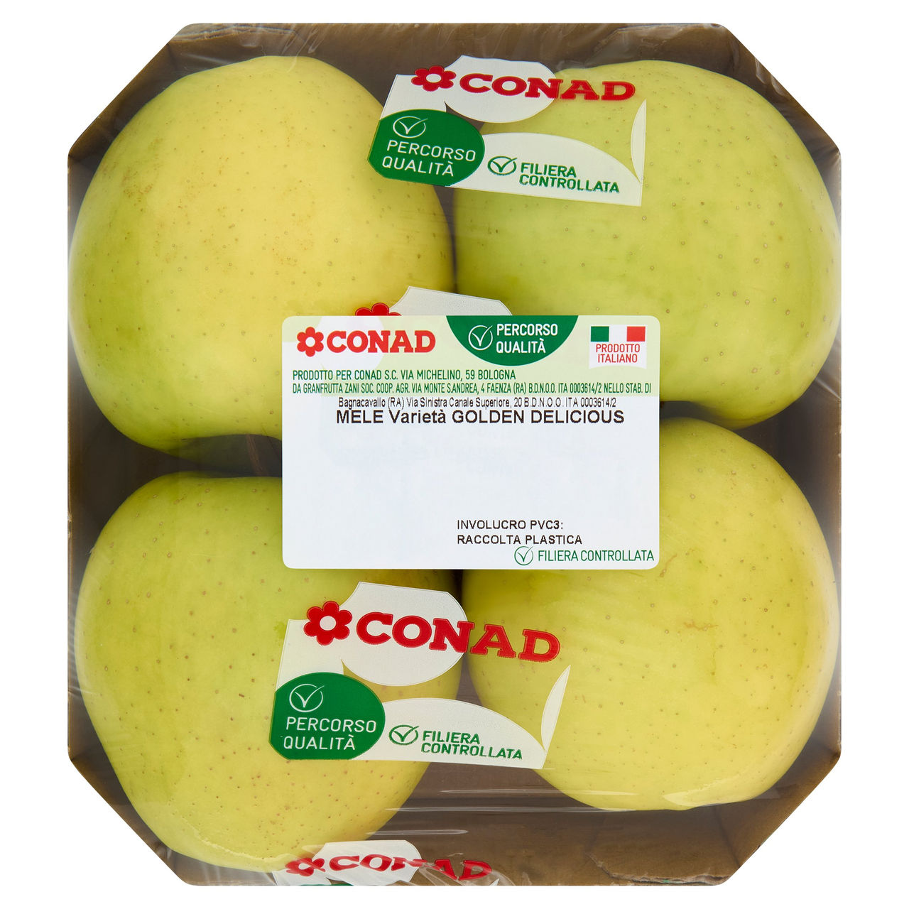 CONAD Percorso Qualità Mele Golden Delicious Italia Cal. 75/80 750 g