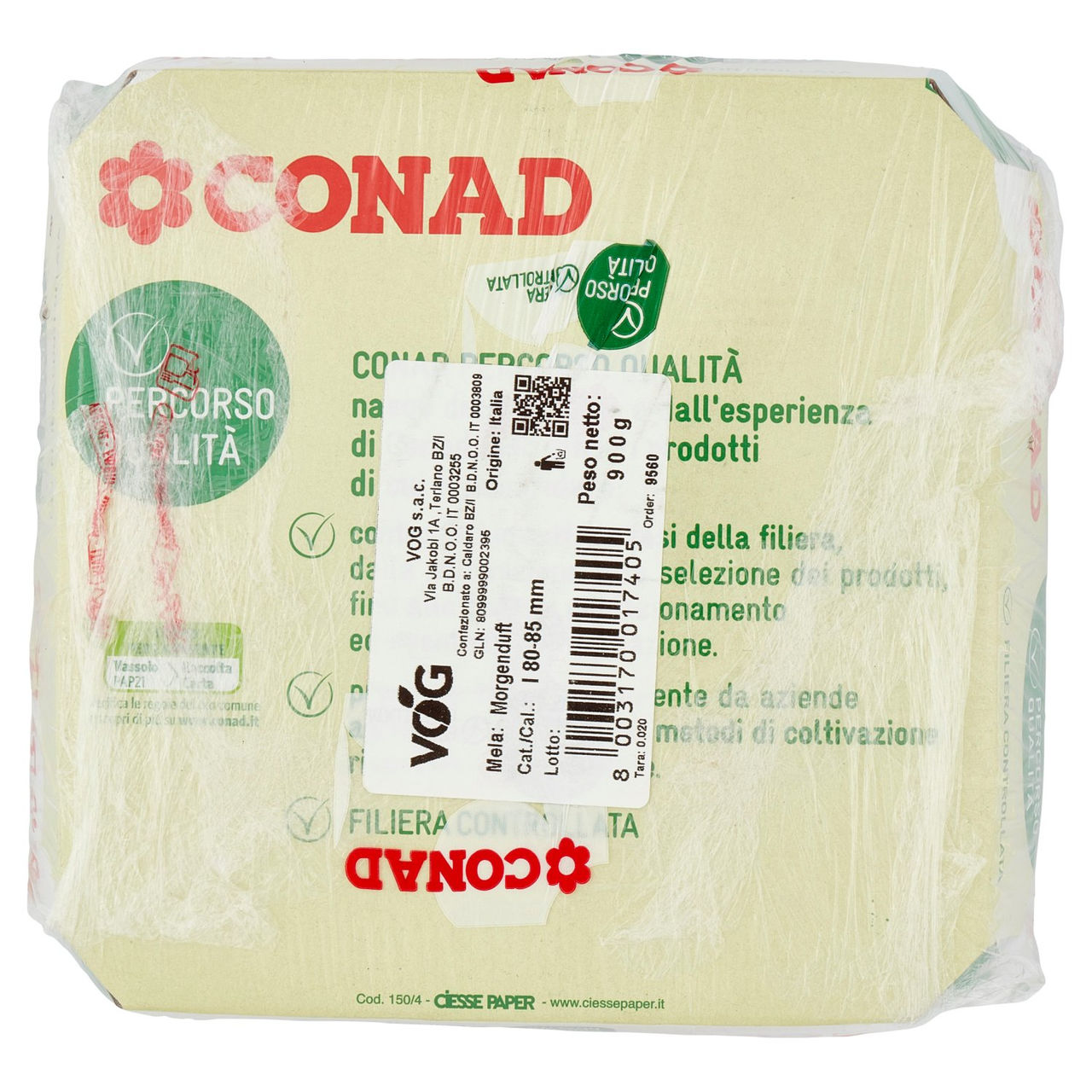 CONAD Percorso Qualità Mele Morgenduft Italia Cal. 80/85 900 g