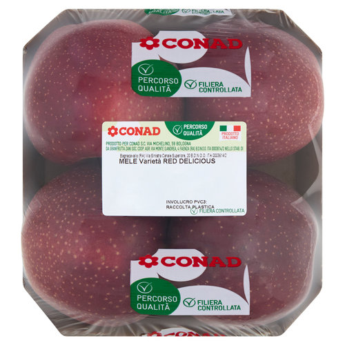 CONAD Percorso Qualità Mele Red Delicious Italia Cal. 75/80 750 g