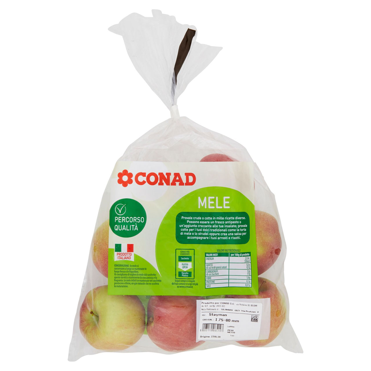 CONAD Percorso Qualità Mele Stayman Italia cal. 75/80 1500 g