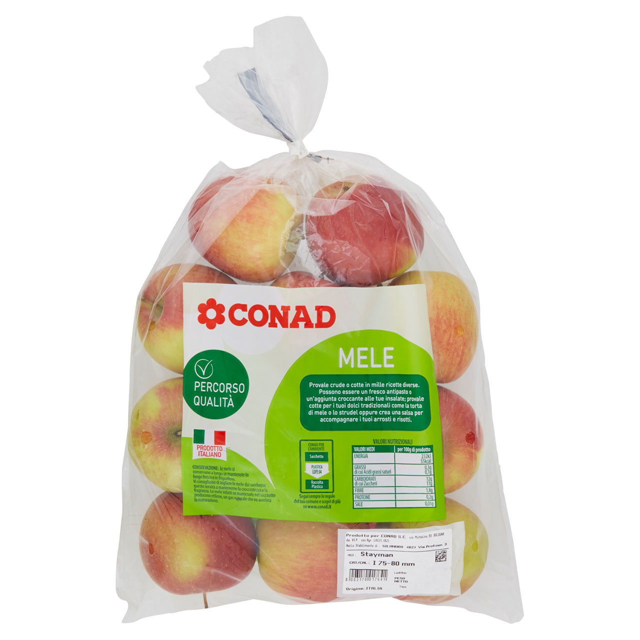 CONAD Percorso Qualità Mele Stayman Italia cal. 75/80 2000 g