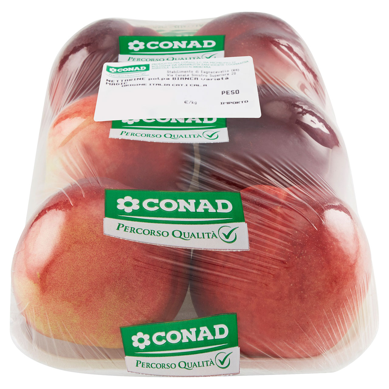 CONAD PERCORSO QUALITÀ Nettarine polpa bianca varietà Magic Italia cal. A