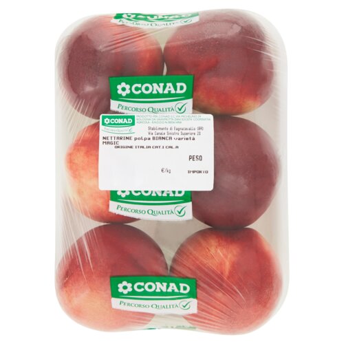 CONAD PERCORSO QUALITÀ Nettarine polpa bianca varietà Magic Italia cal. A