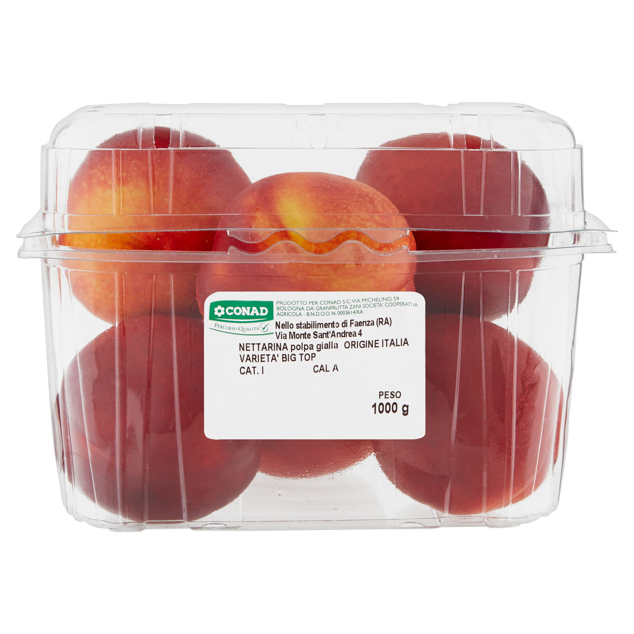 CONAD Percorso Qualità Nettarine Polpa Gialla Big Top Italia cal. A 1000 g