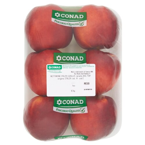 CONAD PERCORSO QUALITÀ Nettarine polpa gialla varietà Big Top Italia cal. AA