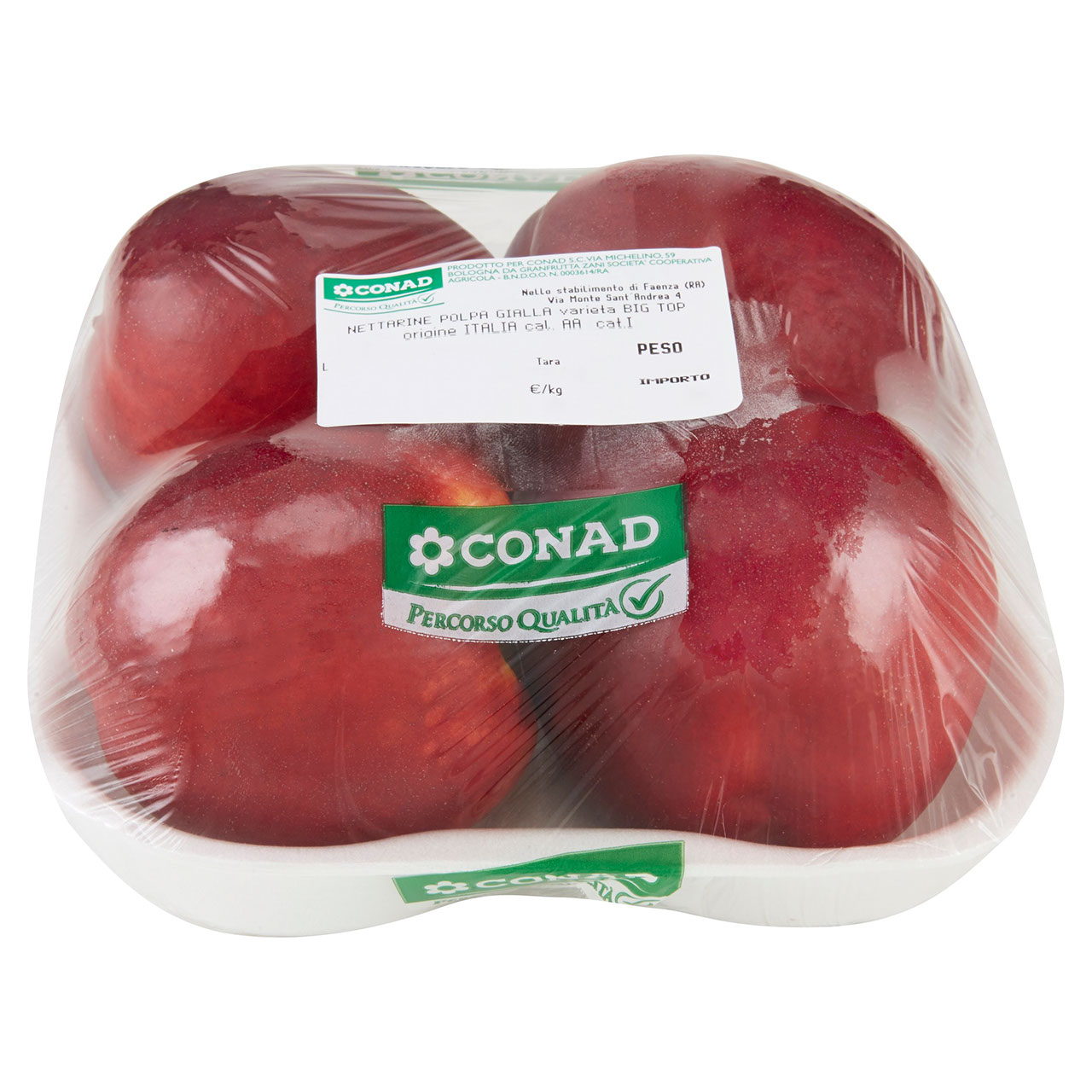 CONAD PERCORSO QUALITÀ Nettarine polpa gialla varietà Big Top Italia cal. AA