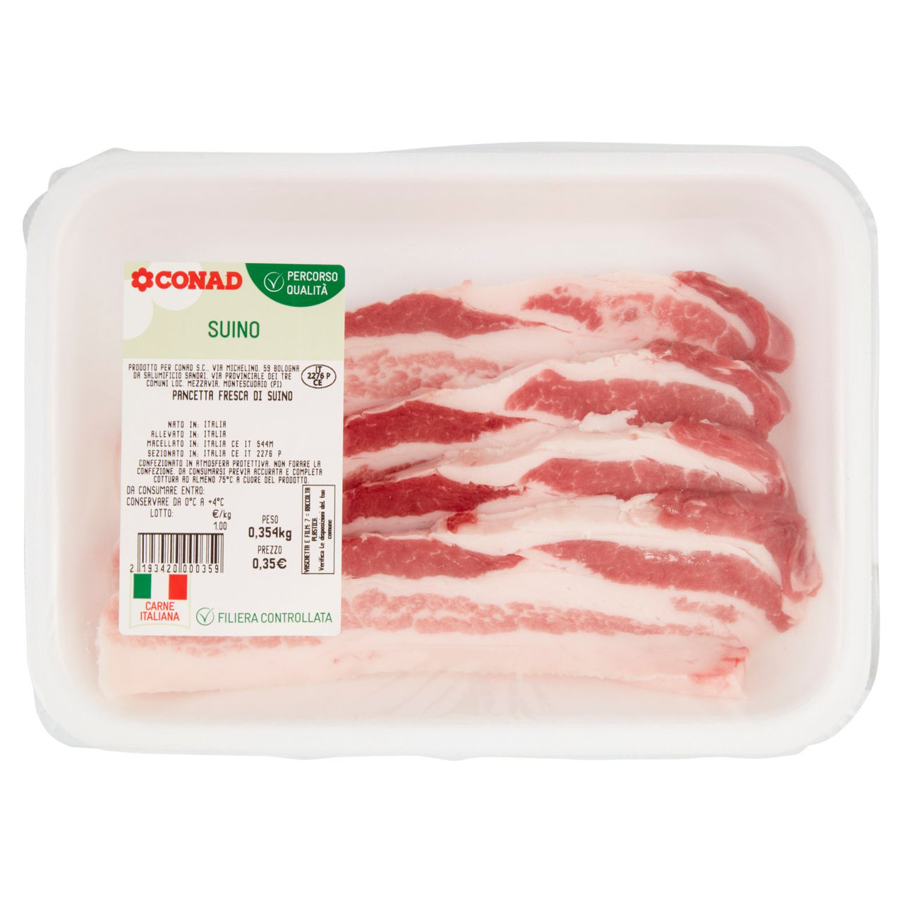 CONAD Percorso Qualità Pancetta Fresca di Suino