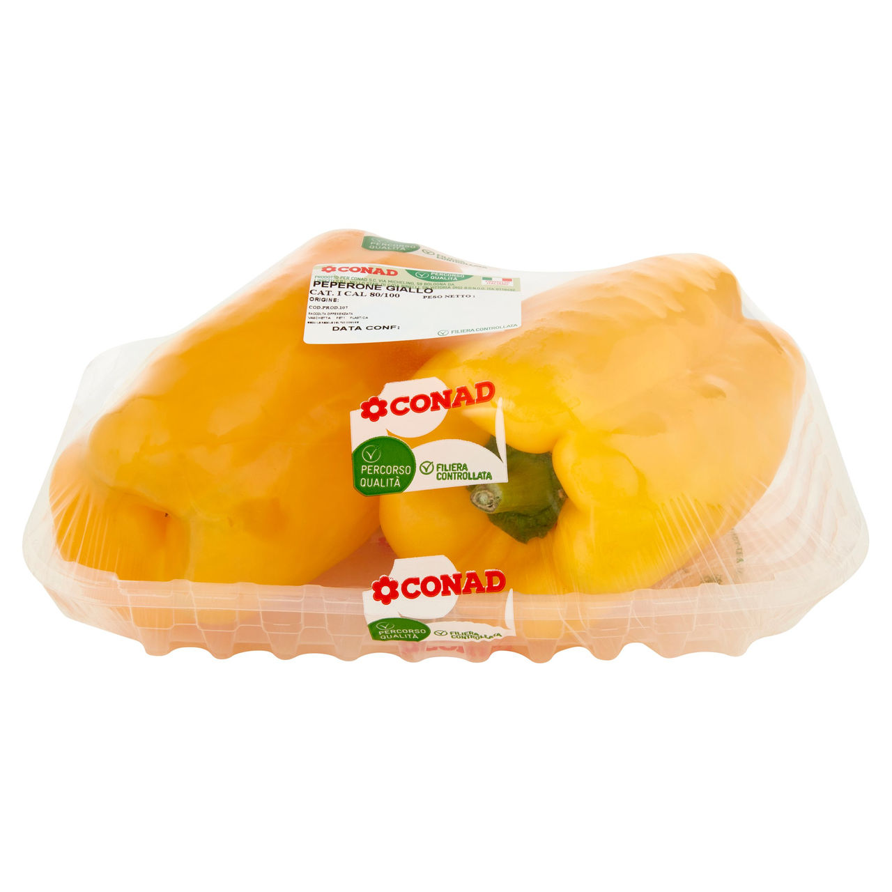 CONAD Percorso Qualità Peperone Giallo Italia Cal. 80/100 600 g