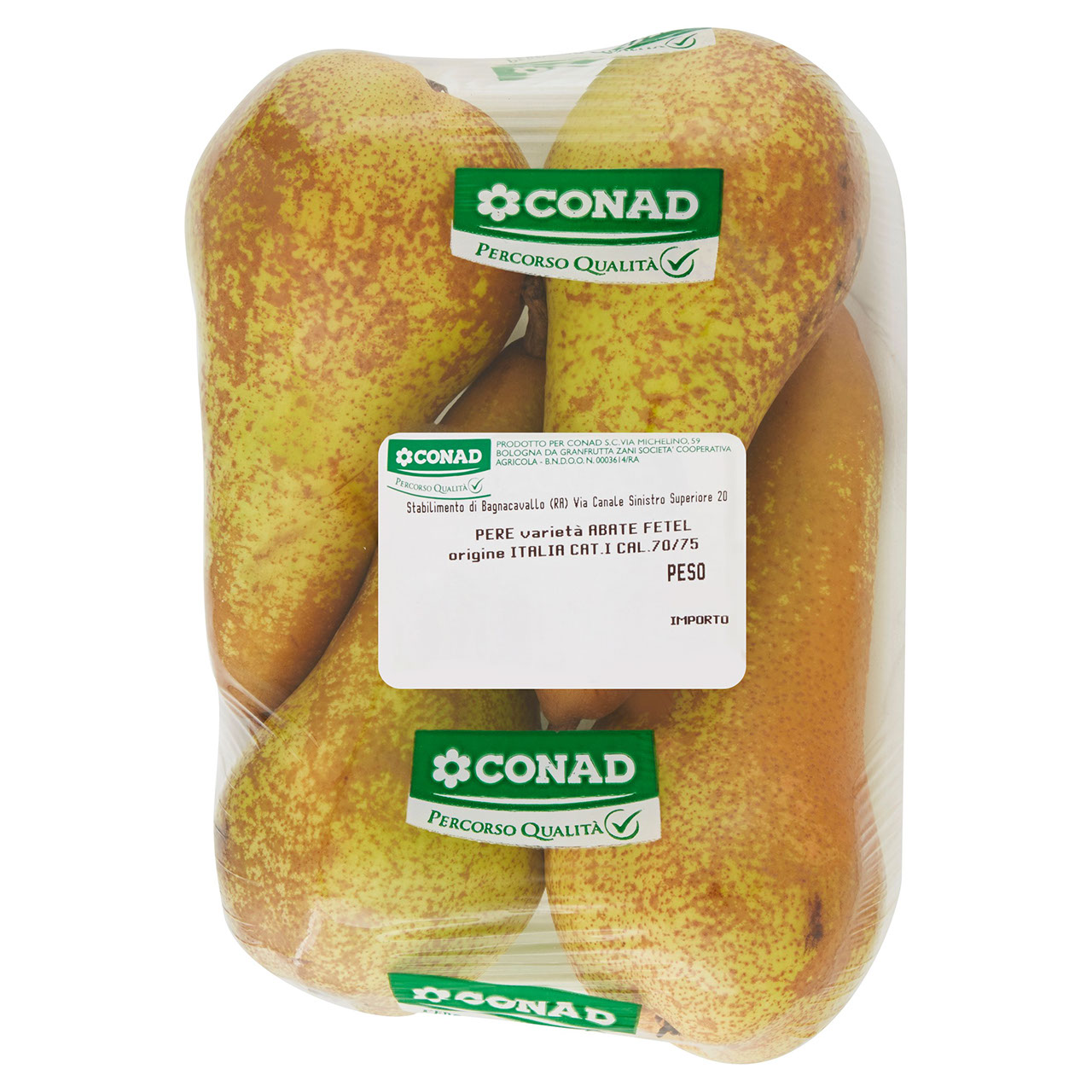 CONAD Percorso Qualità Pere Abate Fetel Italia cal. 70/75