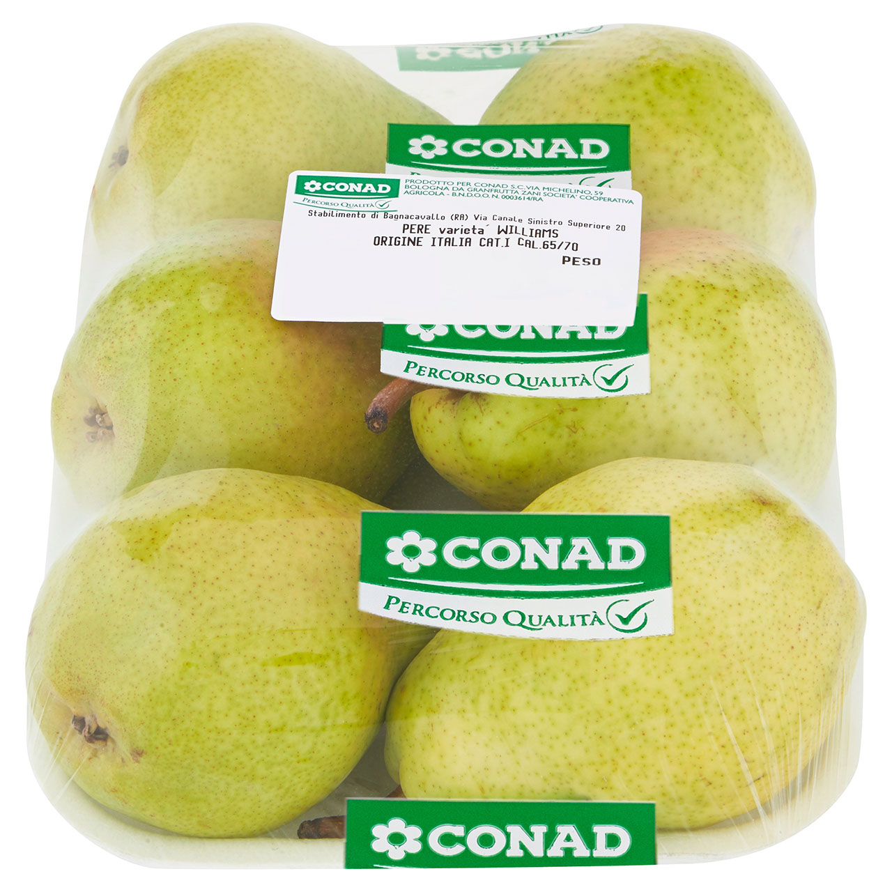CONAD Percorso Qualità Pere Williams Italia cal. 65/70