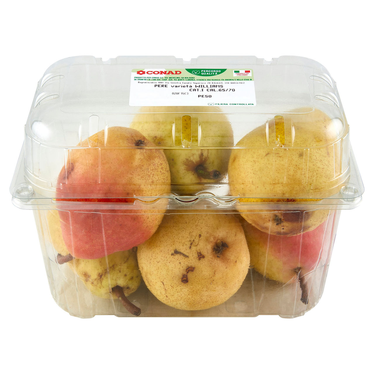 CONAD Percorso Qualità Pere Williams Italia Cal. 65/70 1000 g