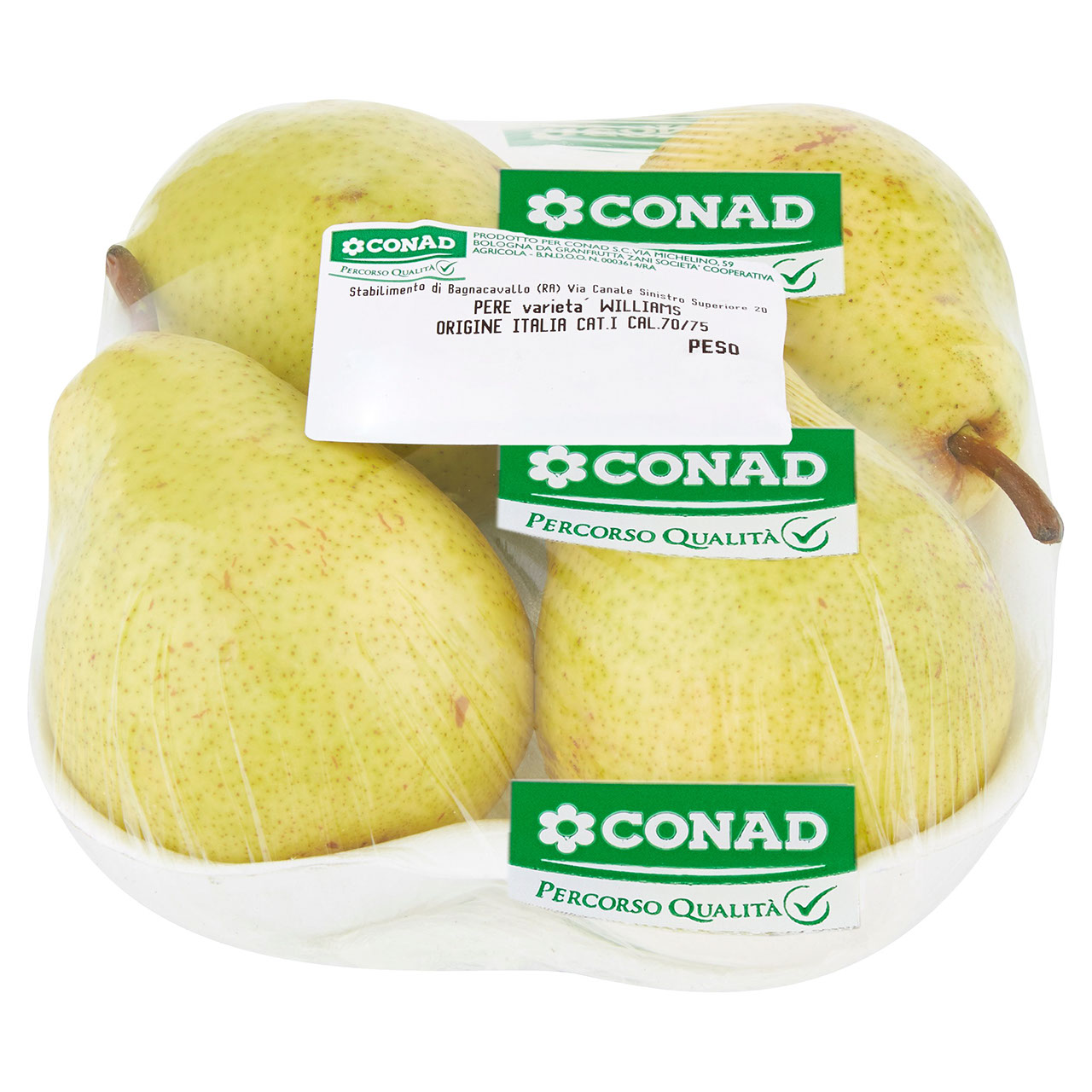 CONAD Percorso Qualità Pere Williams Italia cal. 70/75