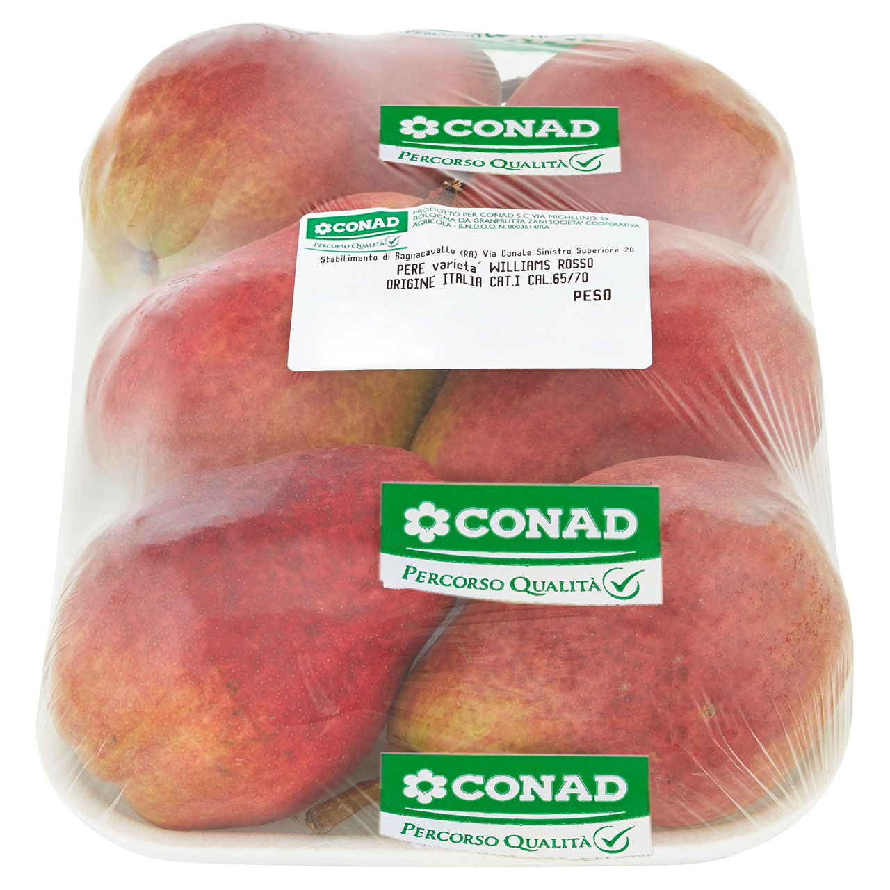 CONAD Percorso Qualità Pere Williams Rosso Italia cal. 65/70