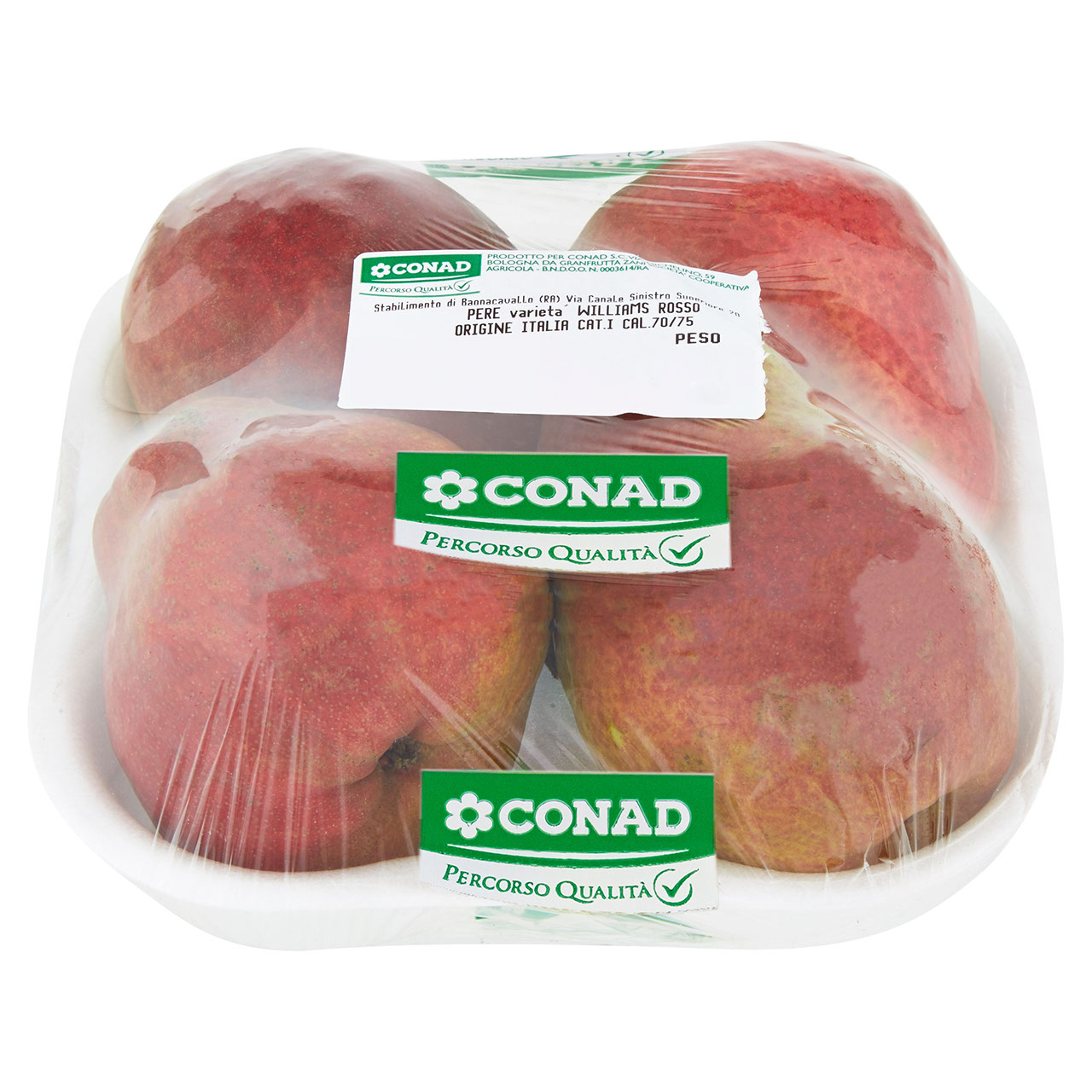 CONAD Percorso Qualità Pere Williams Rosso Italia cal. 70/75