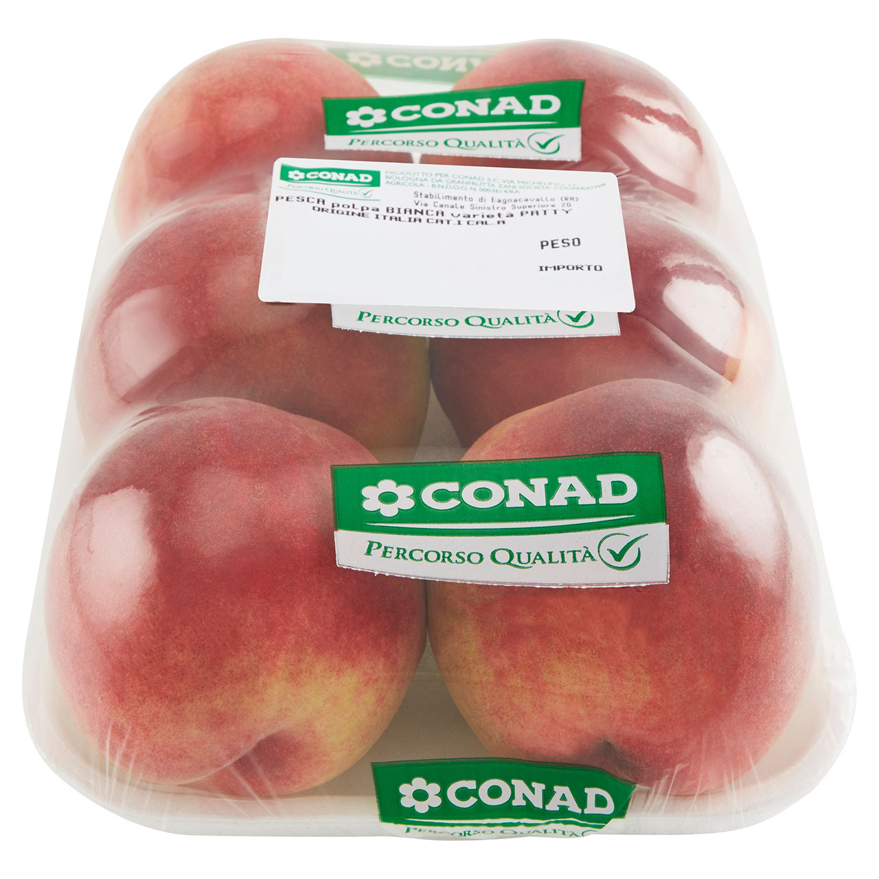 CONAD PERCORSO QUALITÀ Pesca polpa bianca varietà Patty Italia cal. A