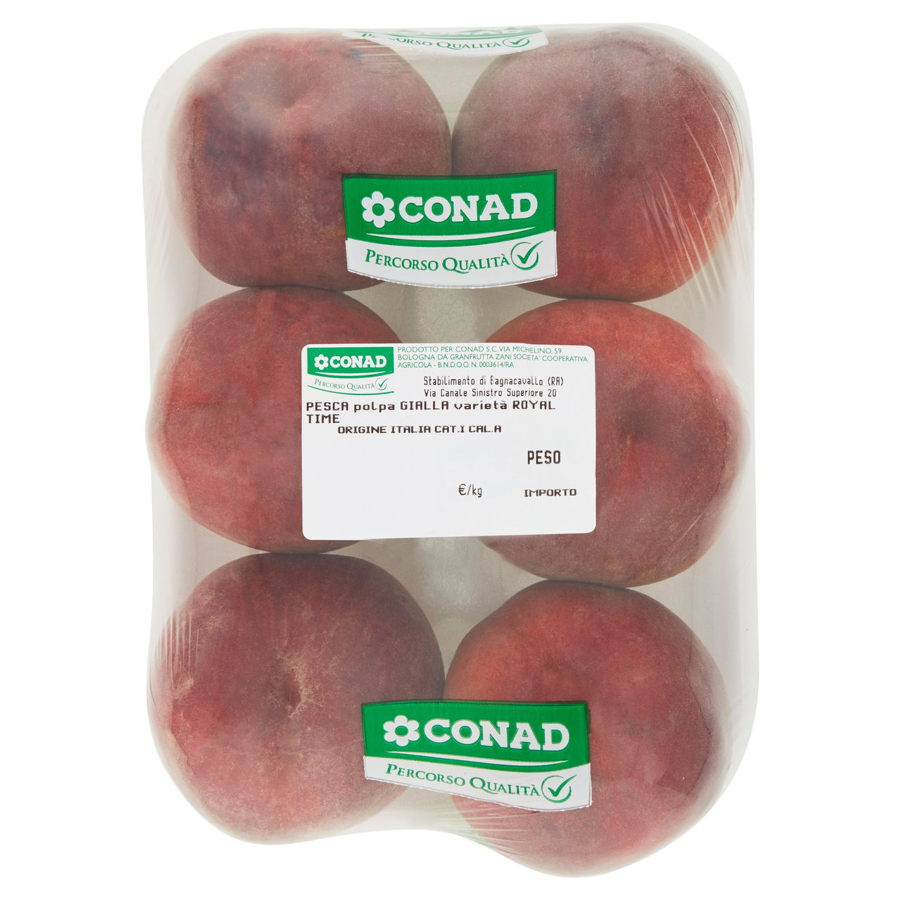 CONAD PERCORSO QUALITÀ Pesca polpa gialla varietà Royal Time Italia cal. A