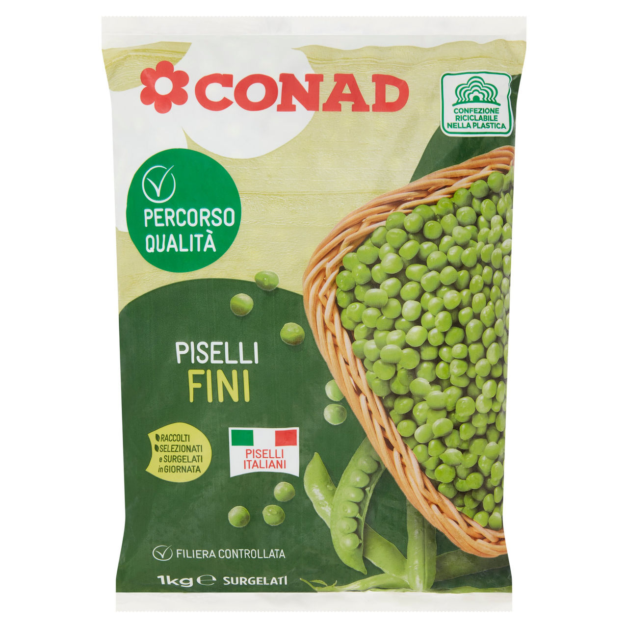 CONAD Percorso Qualità Piselli Fini Surgelati 1 kg