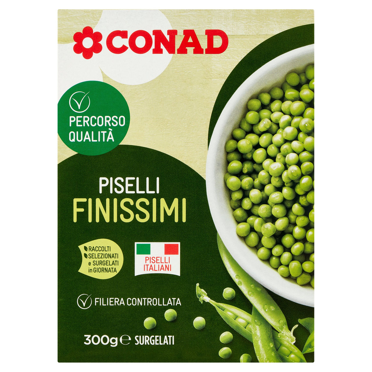 CONAD Percorso Qualità Piselli Finissimi Surgelati 300 g