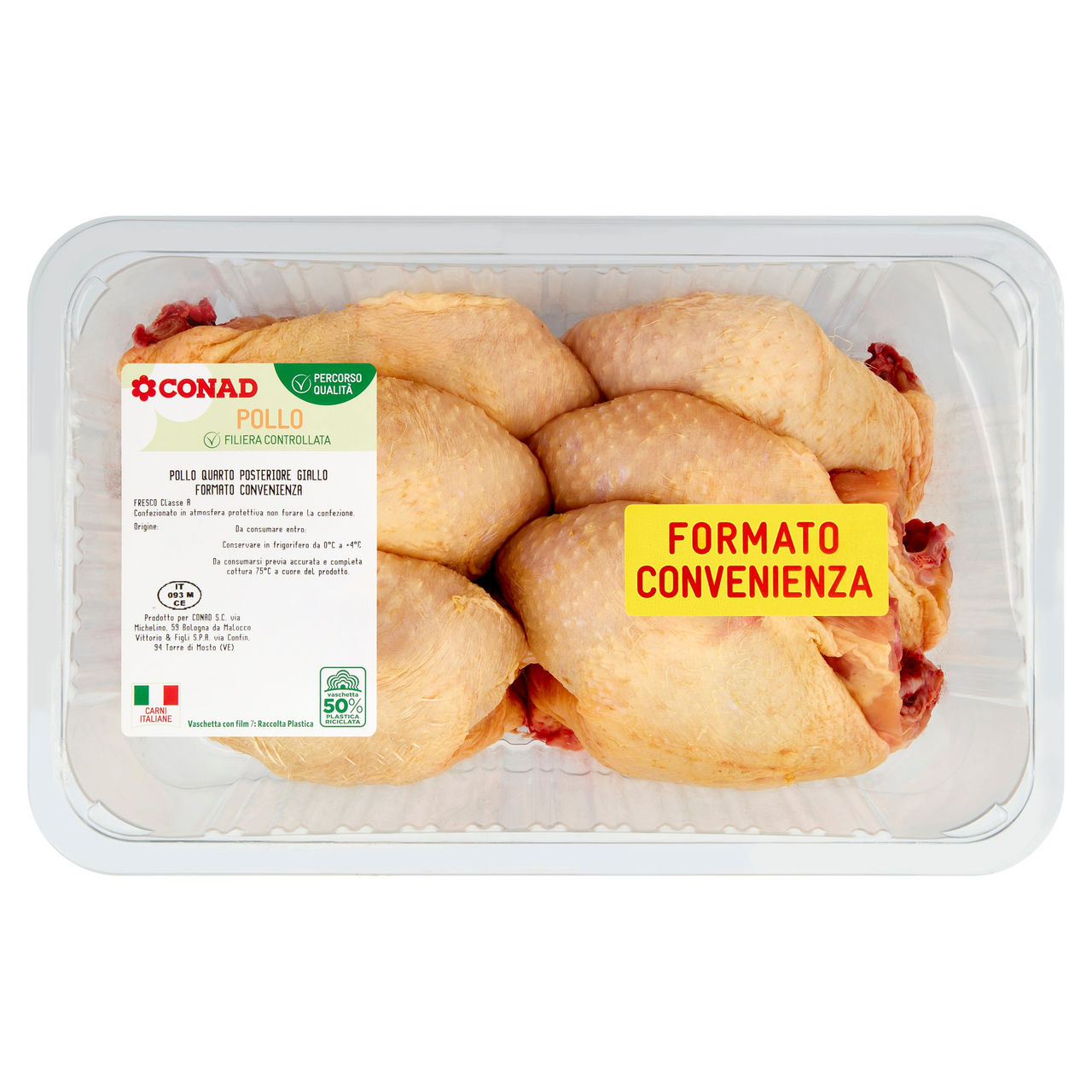 CONAD Percorso Qualità Pollo Quarto Posteriore Giallo Formato Convenienza 1,700 kg