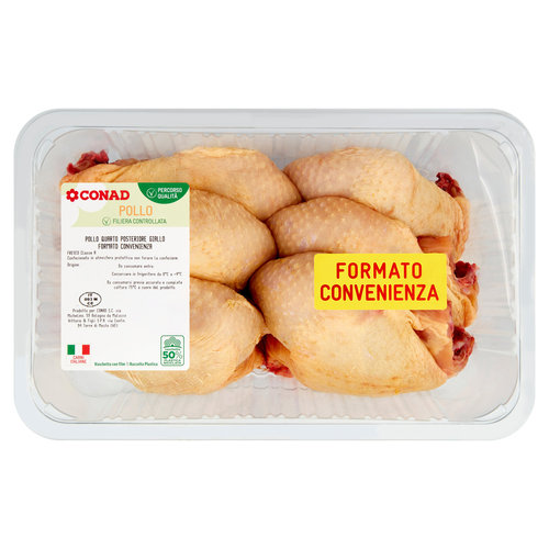 CONAD Percorso Qualità Pollo Quarto Posteriore Giallo Formato Convenienza 1,700 kg