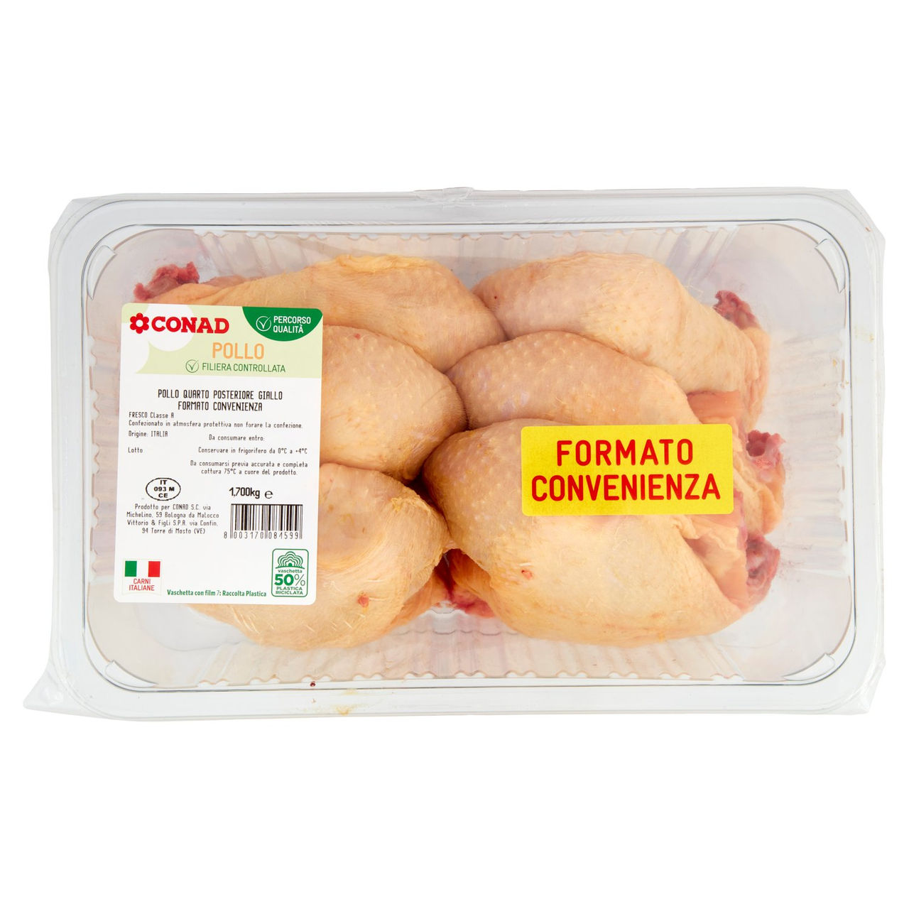CONAD Percorso Qualità Pollo Quarto Posteriore Giallo Formato Convenienza 1,700 kg