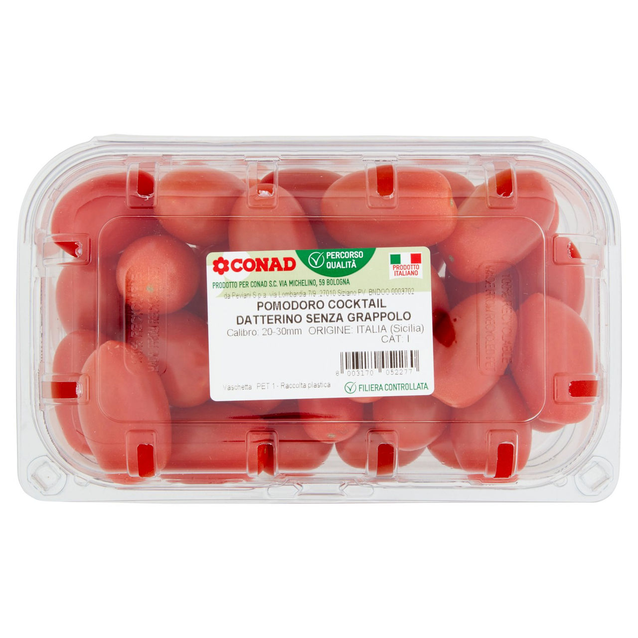 CONAD Percorso Qualità Pomodoro Cocktail Datterino Senza Grappolo Italia Cal. 20-30 mm 500 g