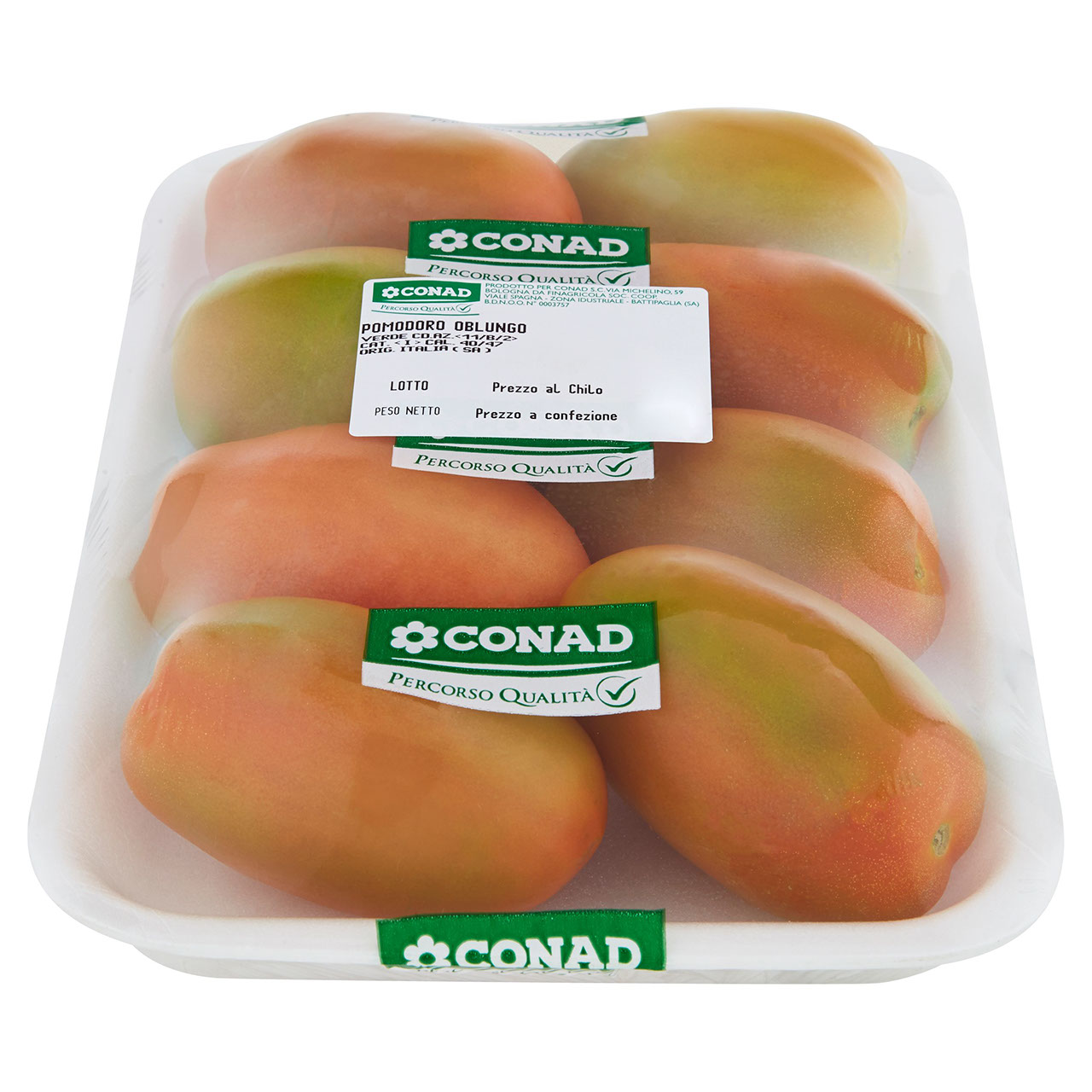 CONAD Percorso Qualità Pomodoro Oblungo Verde Italia cal. 40/47