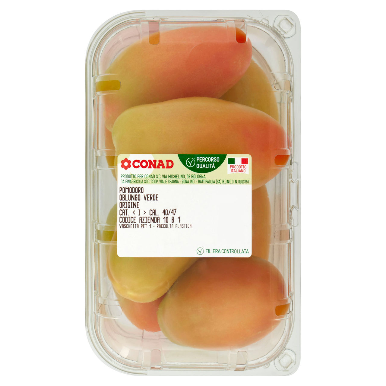 CONAD Percorso Qualità Pomodoro Oblungo Verde Italia Cal. 40/47 1 kg