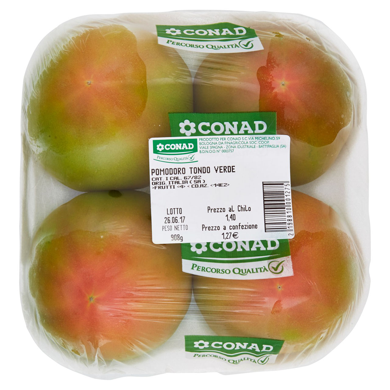 CONAD Percorso Qualità Pomodoro Tondo Verde Italia cal. 67/82