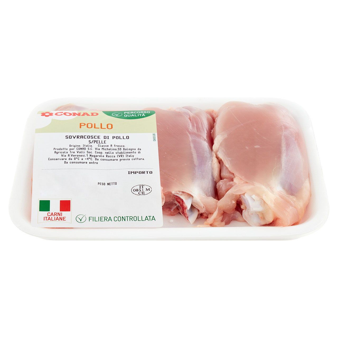 CONAD Percorso Qualità Sovracosce di Pollo S/Pelle