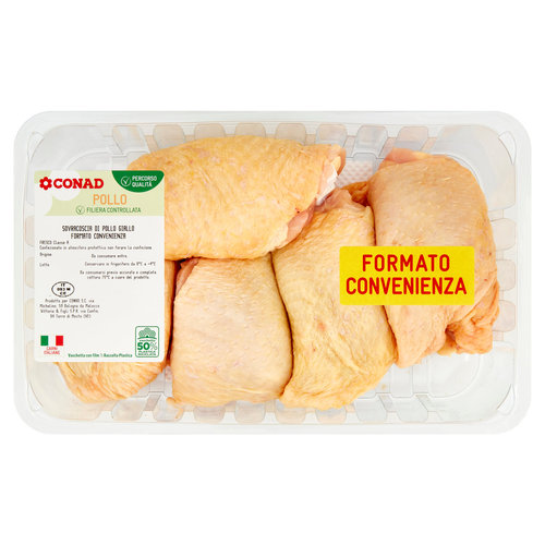 CONAD Percorso Qualità Sovracoscia di Pollo Giallo Formato Convenienza 0,950 kg