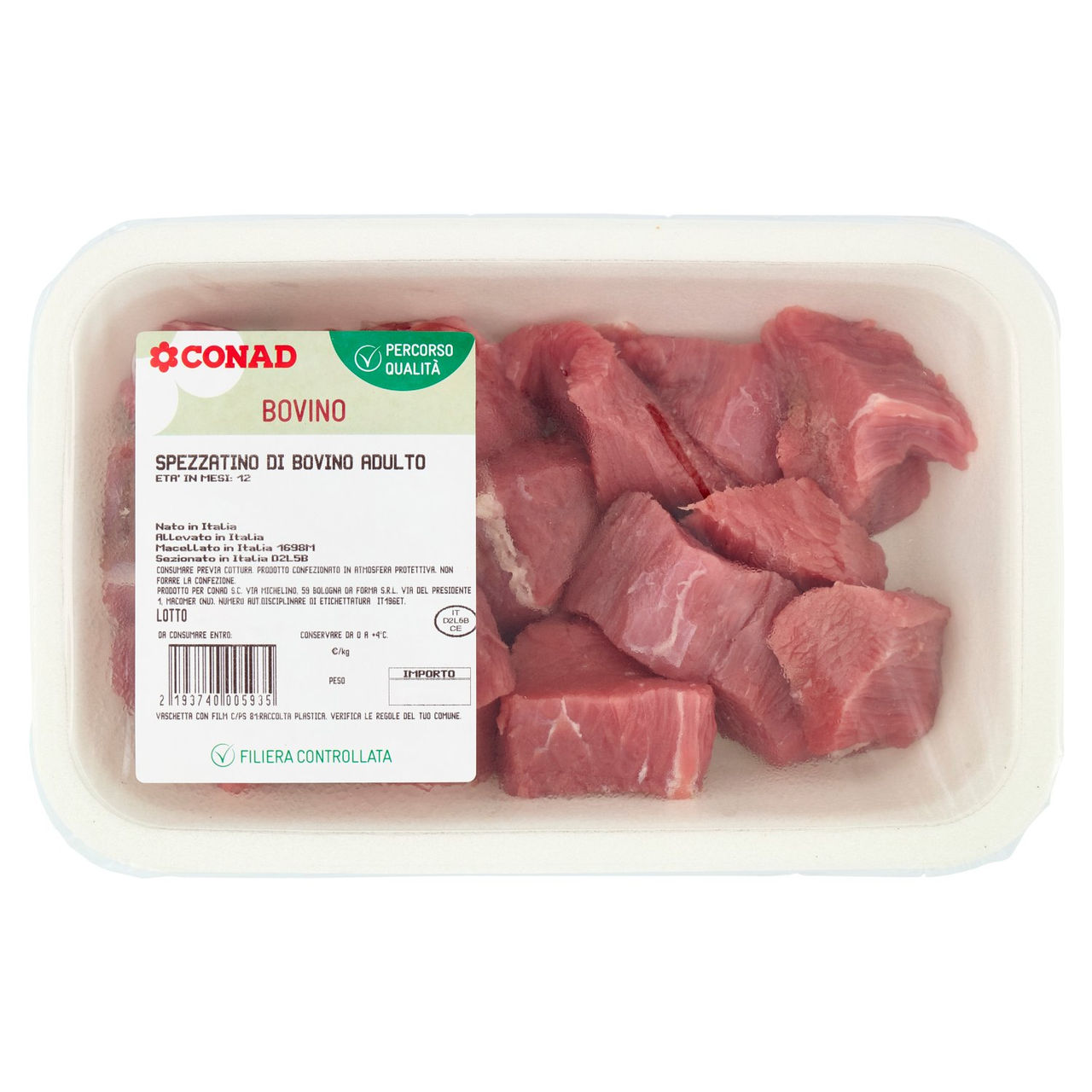 CONAD Percorso Qualità Spezzatino di Bovino Adulto