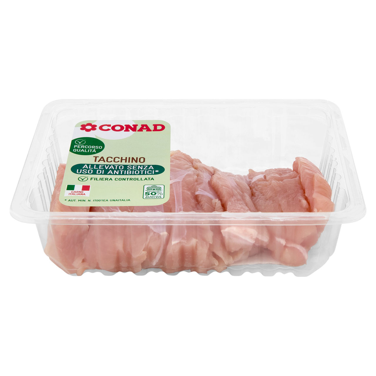 CONAD Percorso Qualità Tacchino Allevato Senza Uso di Antibiotici* Tagliata di Fesa 0,400 kg