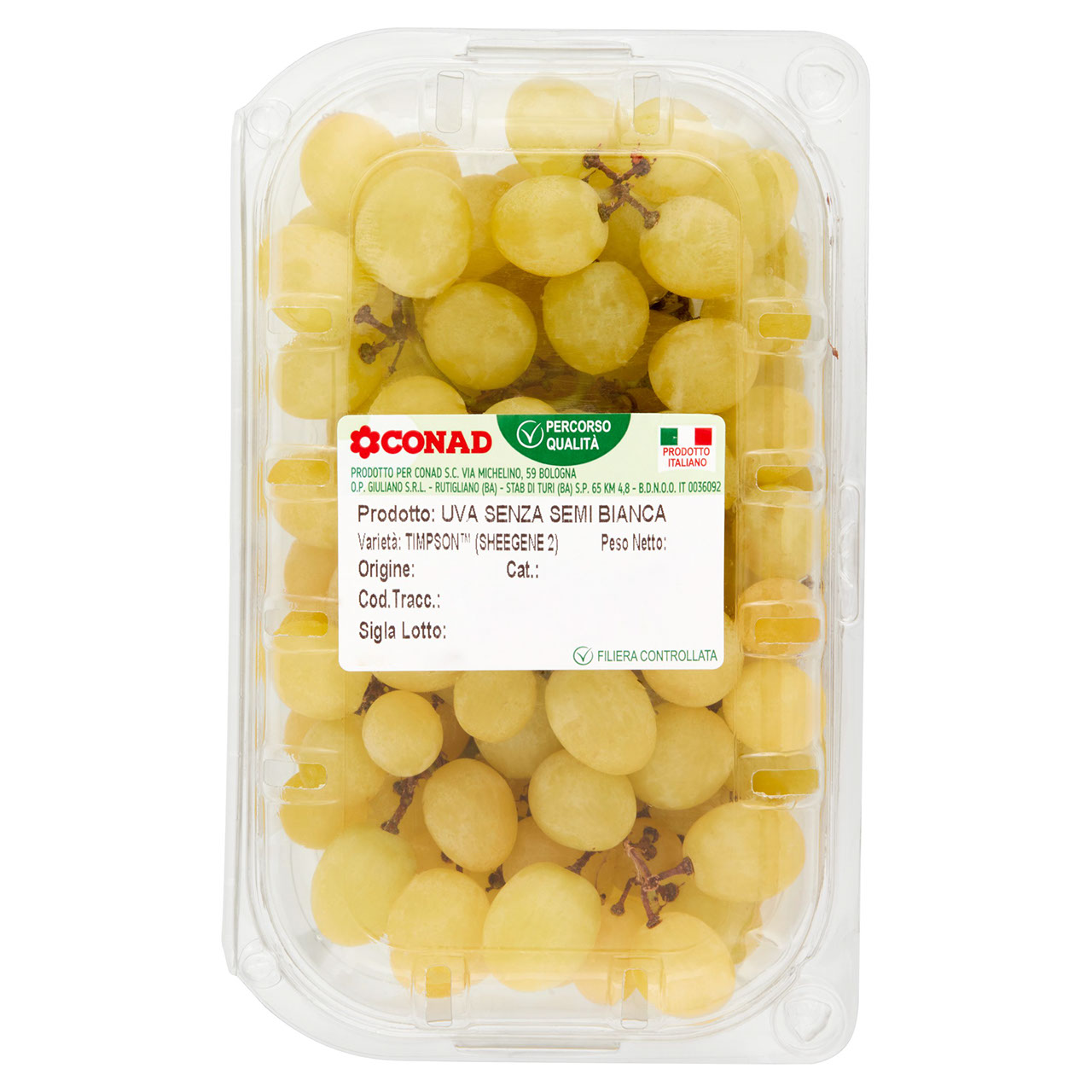 Uva Italiana Confezionata 500g Conad online