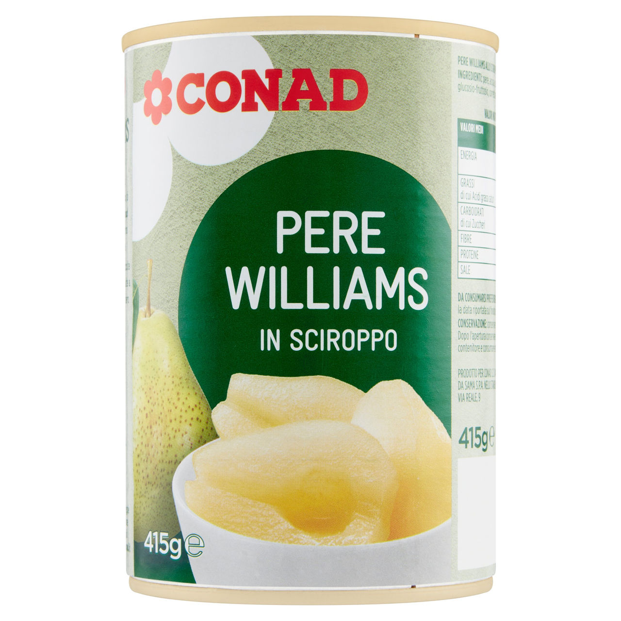 Pere Williams in Sciroppo 415 g Conad