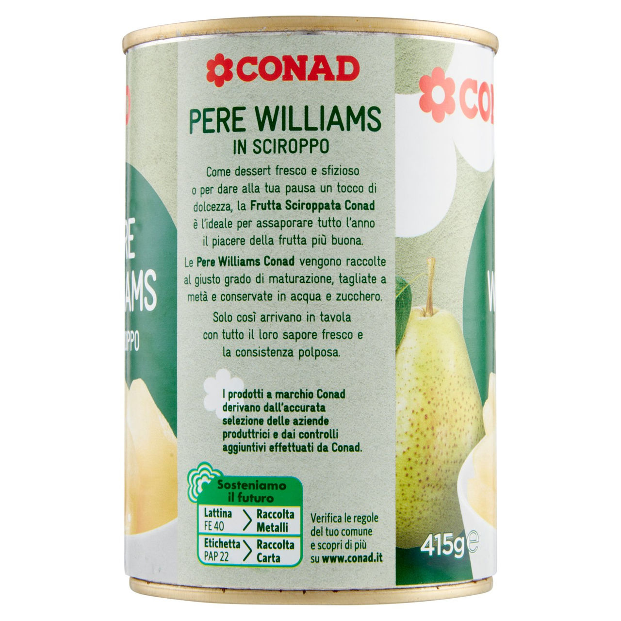 Pere Williams in Sciroppo 415 g Conad