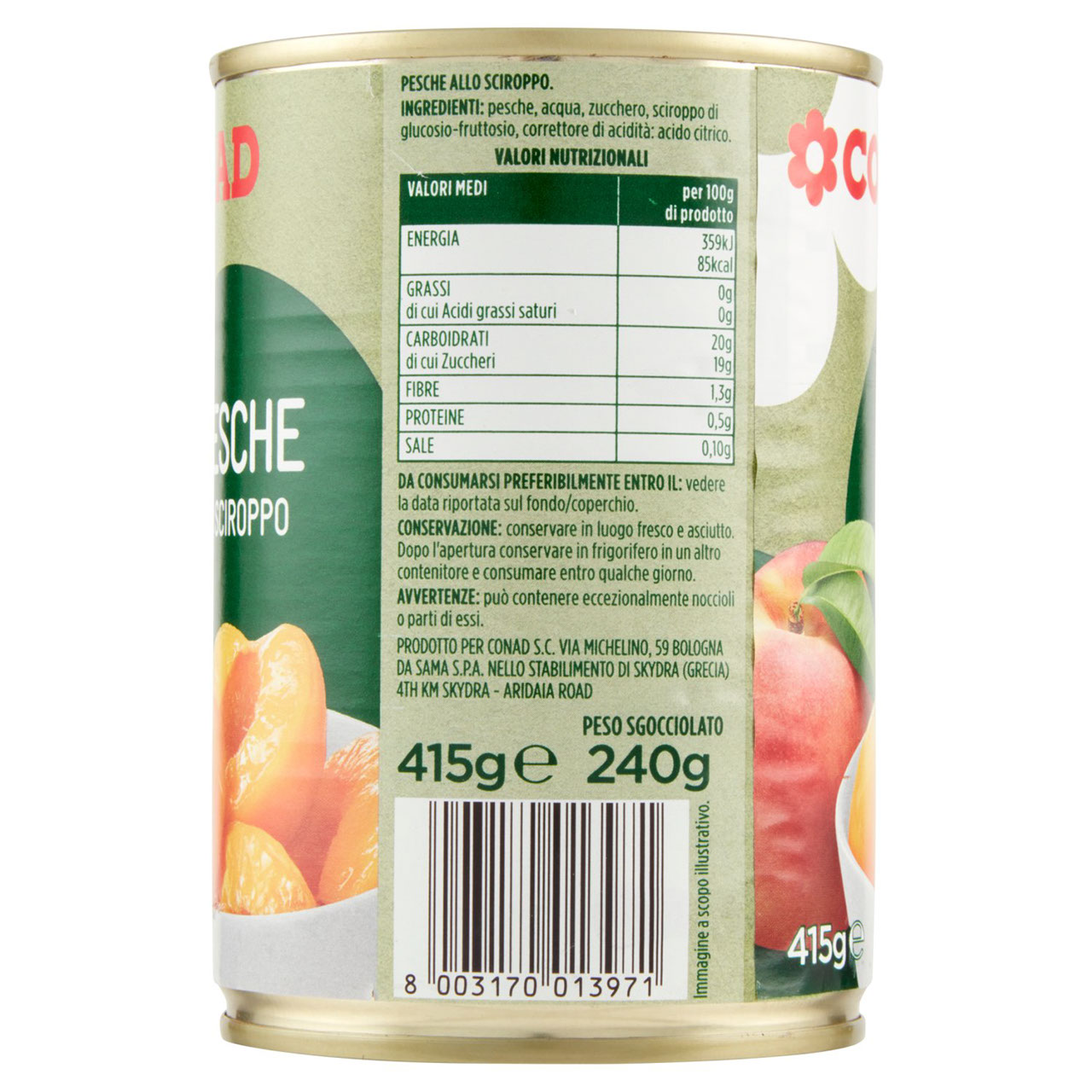 Pesche in Sciroppo 415 g Conad in vendita online