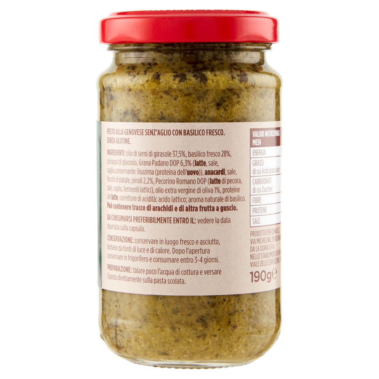 Pesto alla Genovese Senza Aglio 190 g Conad