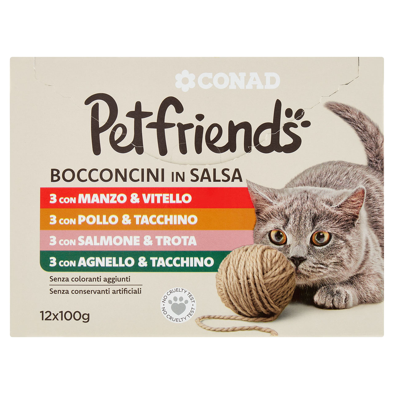 CONAD Petfriends Bocconcini in Salsa 12 x 100 g