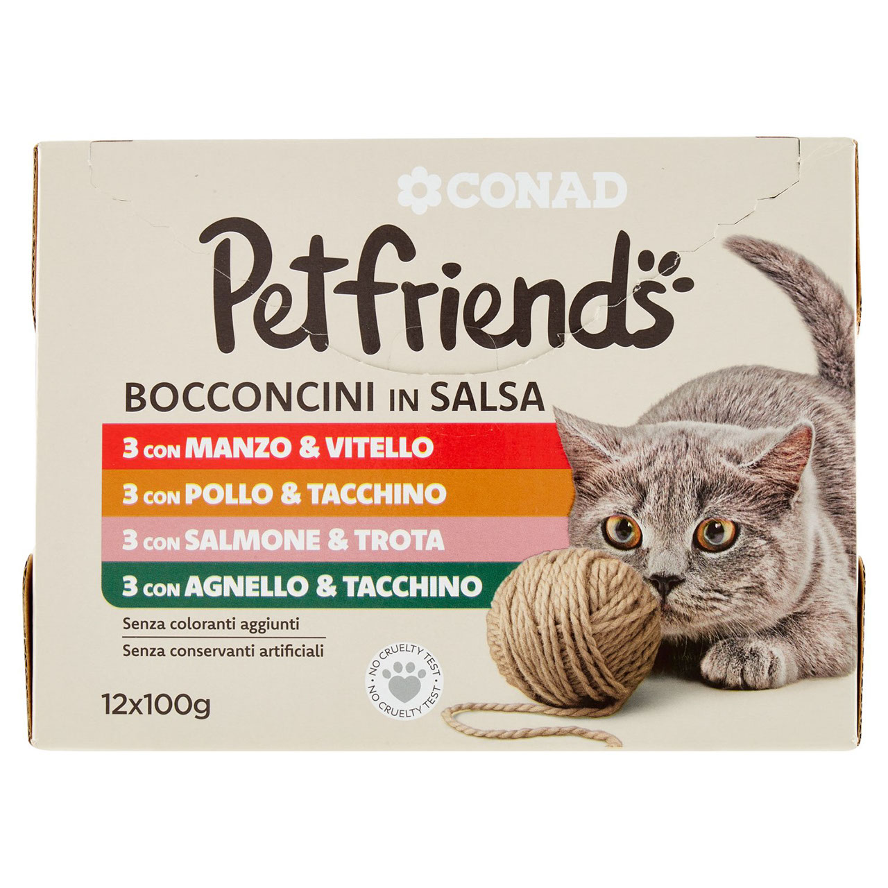 CONAD Petfriends Bocconcini in Salsa 12 x 100 g