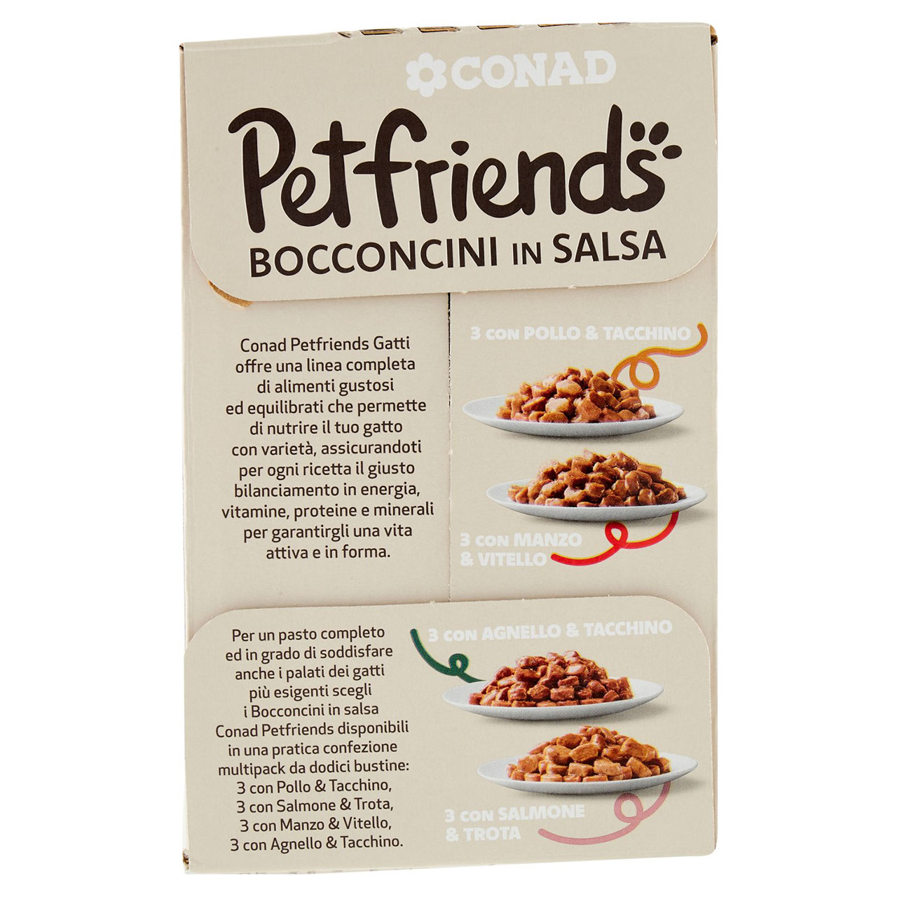 CONAD Petfriends Bocconcini in Salsa 12 x 100 g