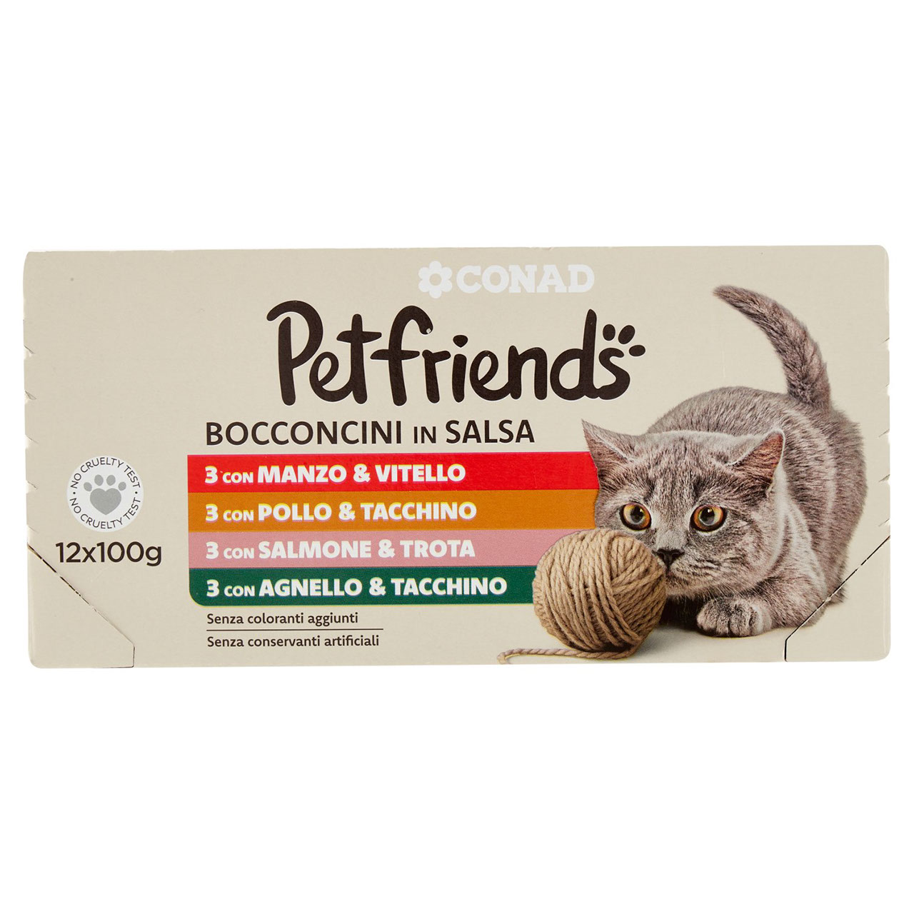 CONAD Petfriends Bocconcini in Salsa 12 x 100 g