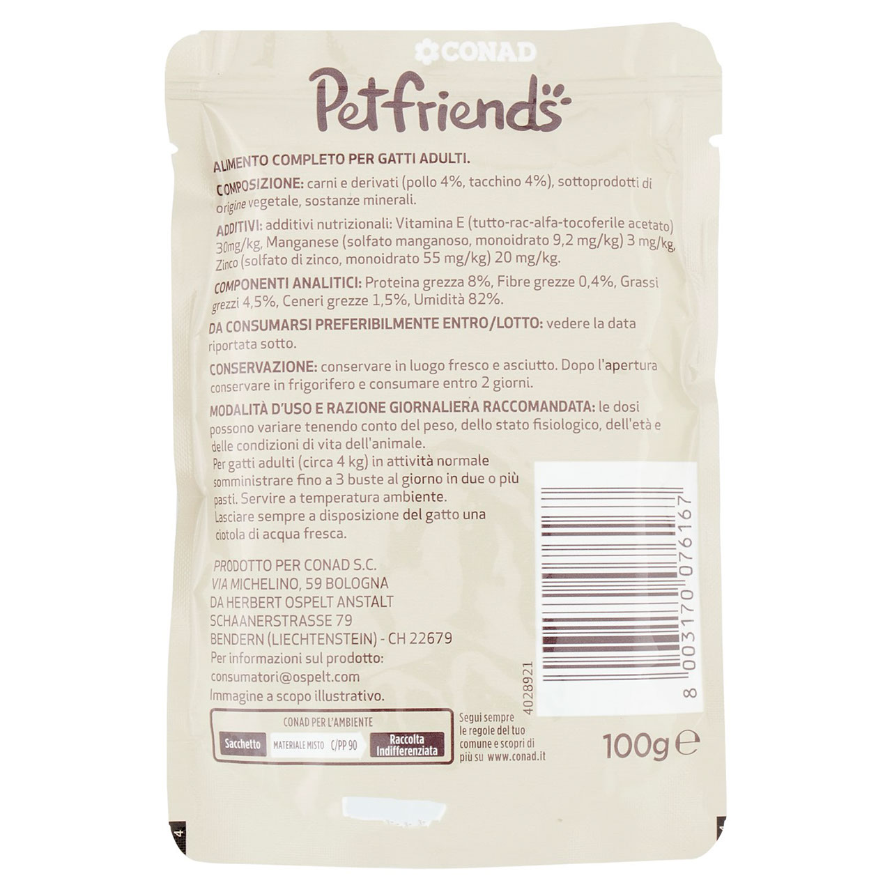 Bocconcini Pollo e Tacchino 100g Petfriends Conad