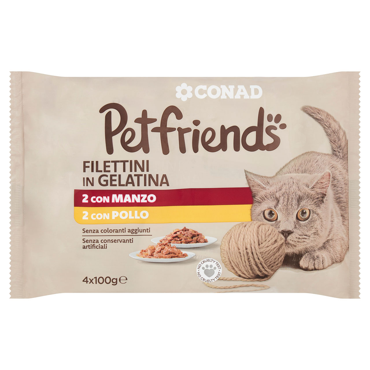 Petfriends Filettini in Gelatina 2 Manzo 2 Pollo