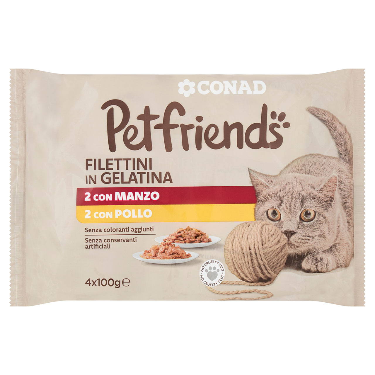 Petfriends Filettini in Gelatina 2 Manzo 2 Pollo