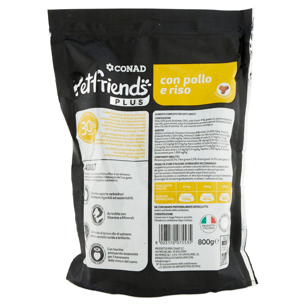 Petfriends Plus Adult con pollo e riso 800 g